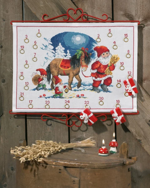 Broderikit Nisse og hest 5125/48 48 x 35 cm