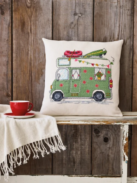 Broderikit Autocamper 40 x 40 cm