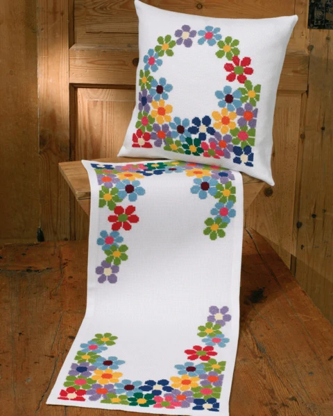 Broderikit Franske Anemoner 40 x 40 cm