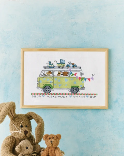 Broderikit Drengebussen R5799 30 x 20 cm