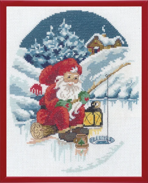 Broderikit Nisse der fisker R5798 20 x 25 cm