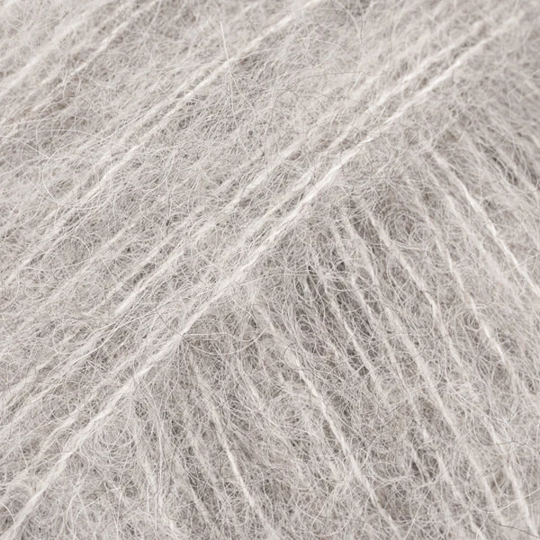 DROPS Brushed Alpaca Silk 02 Lys grå (Uni Colour)