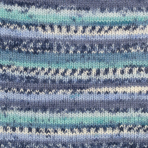 DROPS Fabel Print 522 Turkis/blå