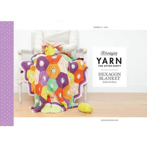 Opskrift: The After Party No.14 English - Hexagon Blanket - kan kun købes sammen med 1 ngl Whirl