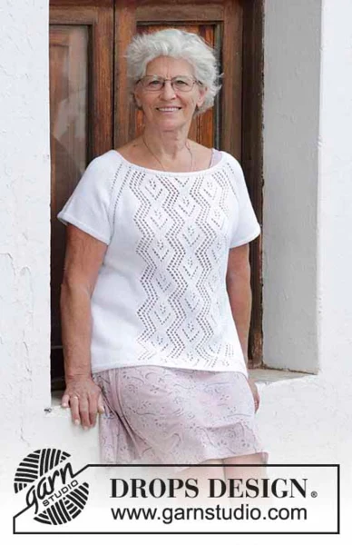 188-16 Diamonds in Lace Top by DROPS Design