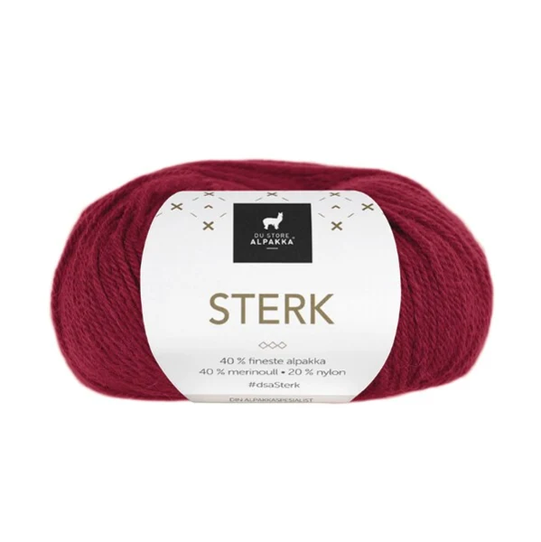 Du Store Alpakka STERK 819 Mørk rød