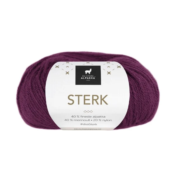 Du Store Alpakka STERK 832 Rødlilla