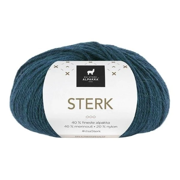 Du Store Alpakka STERK 887 Blågrøn Meleret