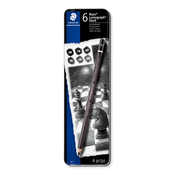 STAEDTLER Mars Lumograph tegneblyanter, 6 stk