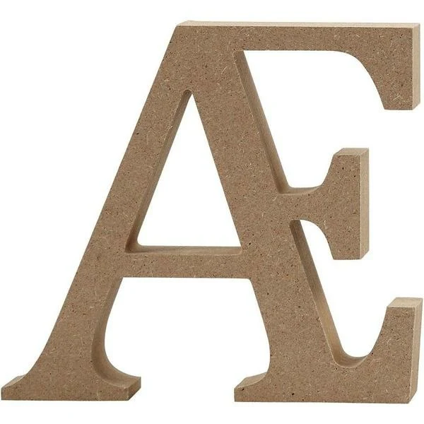Bogstav, MDF, 8cm, 1stk Æ