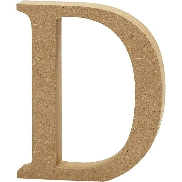 Bogstav, MDF, 8cm, 1stk D