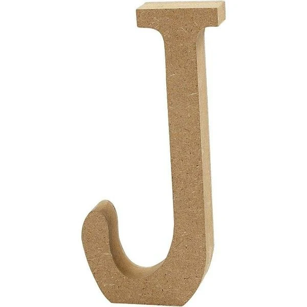 Bogstav, MDF, 8cm, 1stk J