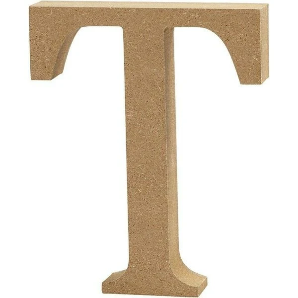 Bogstav, MDF, 8cm, 1stk T