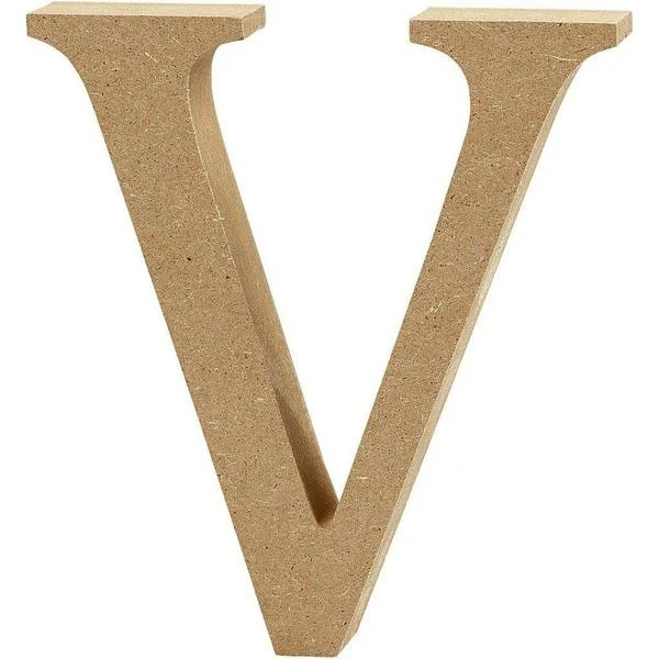 Bogstav, MDF, 8cm, 1stk V