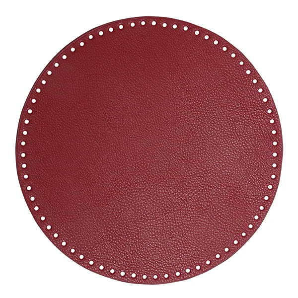Go Handmade TaskeKurve Base, PU læder, Rund, 30 cm 22405 Hindbær