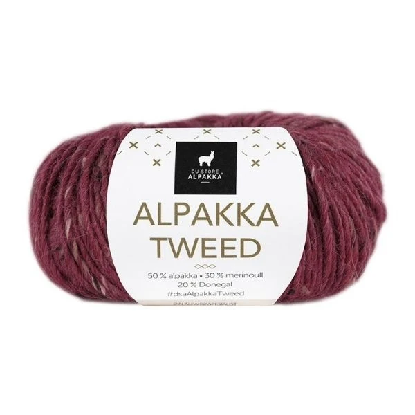 Du Store Alpakka Tweed 116 Dyb rød