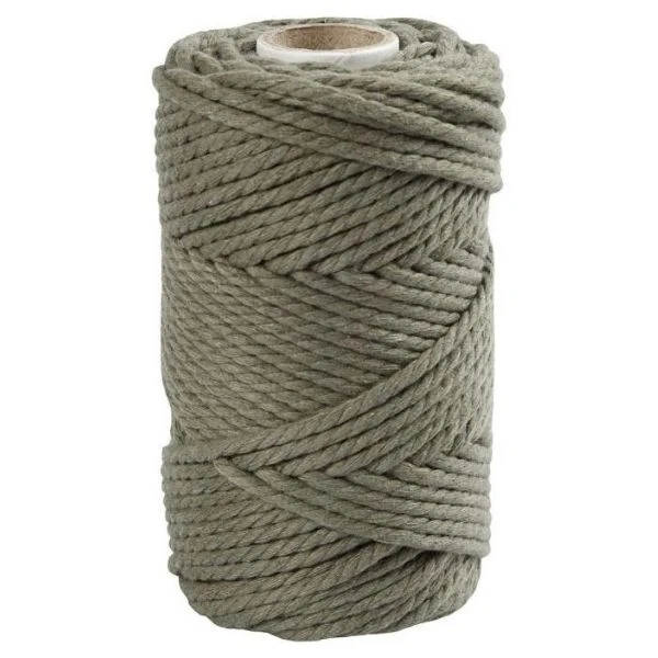 Macramé-reb 4 mm Mos Grøn