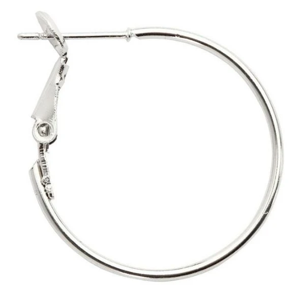 Ørering, 25 mm, Forsølvet, 8 stk.