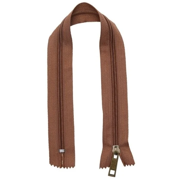 Go Handmade Nylon Lynlås 40 cm, Terracotta