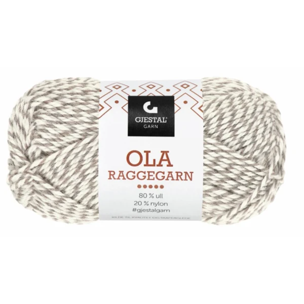 Gjestal Ola Raggegarn 704 Beige/natur mouliné