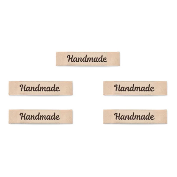 LindeHobby Handmade Label, Lang Sand, Magnolia Script