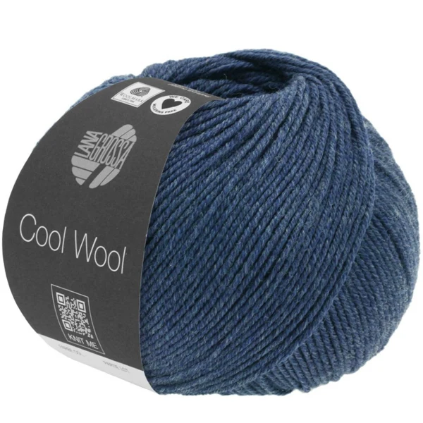 Lana Grossa Cool Wool Mélange 1493 Jeansblå meleret