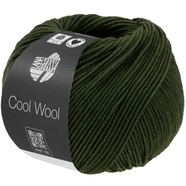 Lana Grossa Cool Wool Mélange 1495 Vadmelgrøn meleret