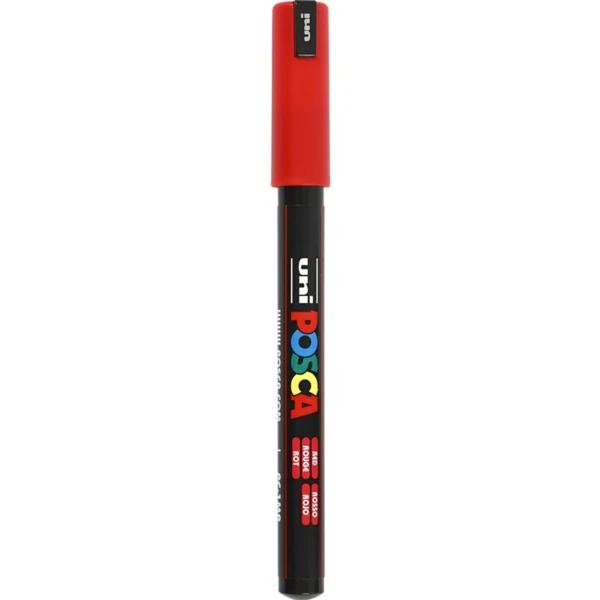 Posca Tusch, 0.7 mm, 1 stk. Rød