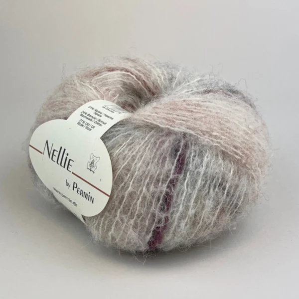 Permin Nellie 08 Sart rosa/vinrød/rust