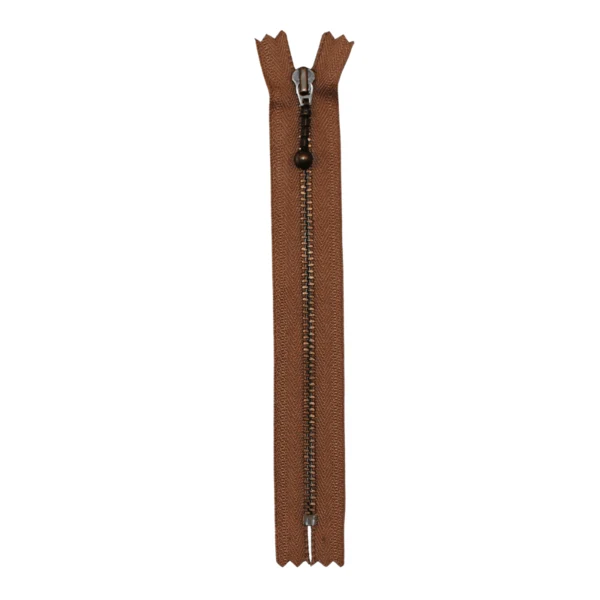 YKK Fast Lyslås Antik Messing 4 mm 14 cm 008 Lysebrun
