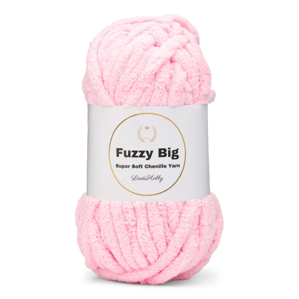 LindeHobby Fuzzy Chenille BIG 04 Babylyserød (Lys)