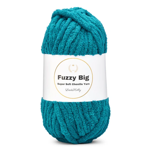 LindeHobby Fuzzy Chenille BIG 18 Petrolgrøn / mørk turkis