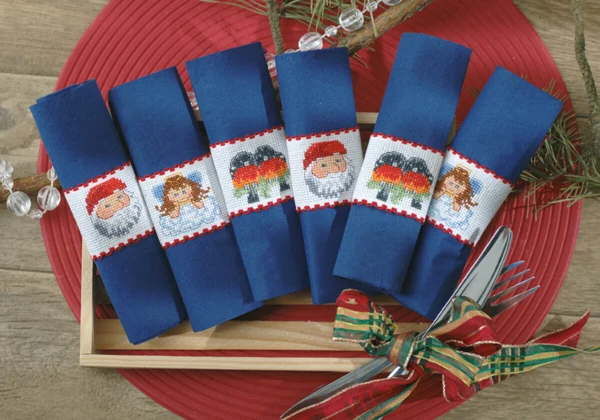 Broderikit Servietringe Ø 6 cm