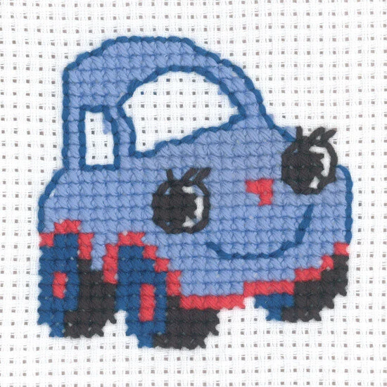 Broderikit Bil 8 x 8 cm