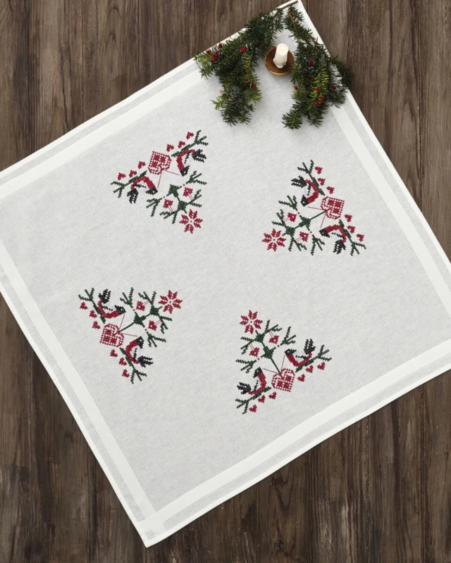 Broderikit Fugle med hjerter XXX 80 x 80 cm