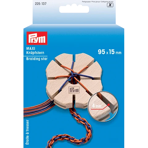 Prym Knyttestjerne, træ, maxi (95 mm)