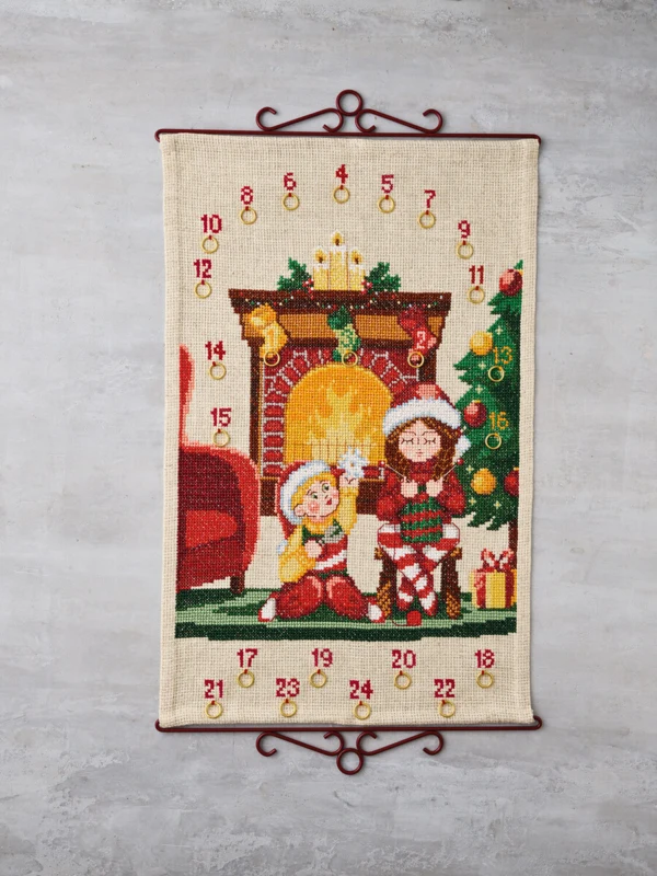 Broderikit Børn v/kamin 5135/40 40 x 62 cm