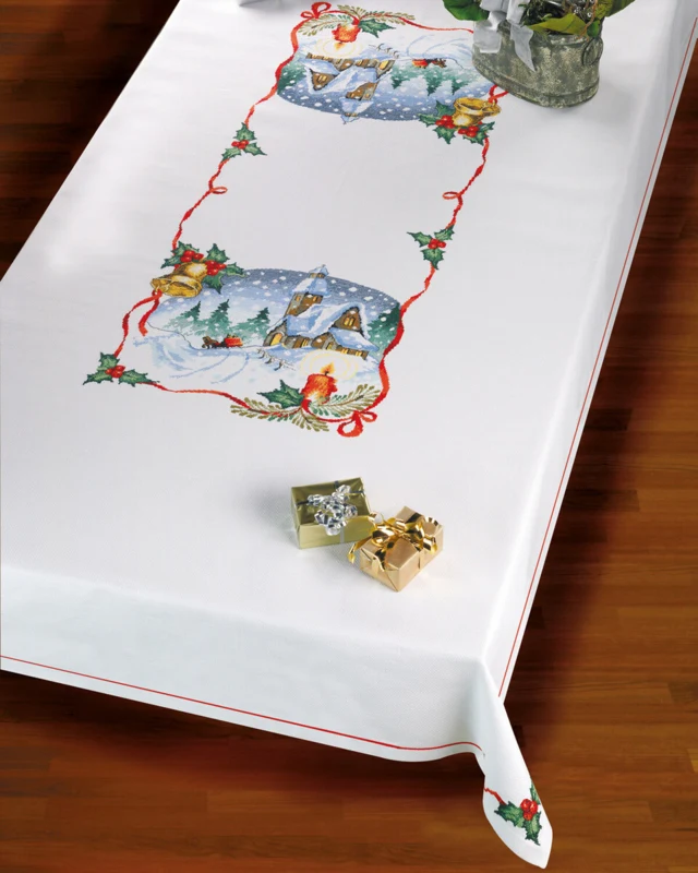 Broderikit Kirke & klokker 140 x 230 cm