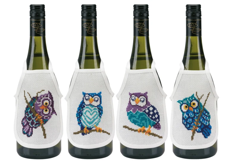 Broderikit Ugler 10 x 15 cm