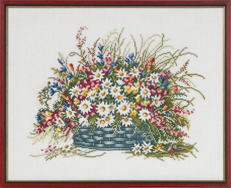 Broderikit Sensommerkurv 40 x 32 cm