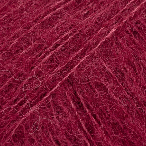 DROPS Brushed Alpaca Silk 23 Vinrød (Uni Colour)