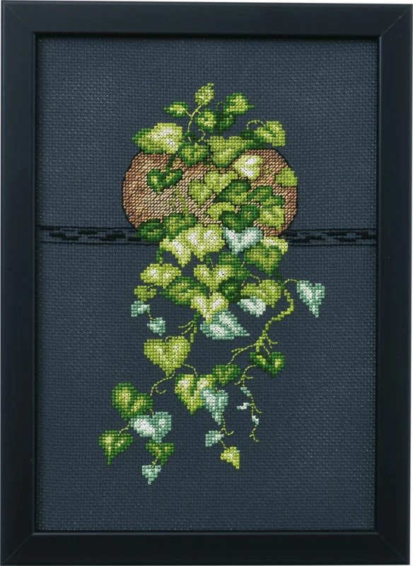 Broderikit Heart Leaf Philo. 20 x 29 cm