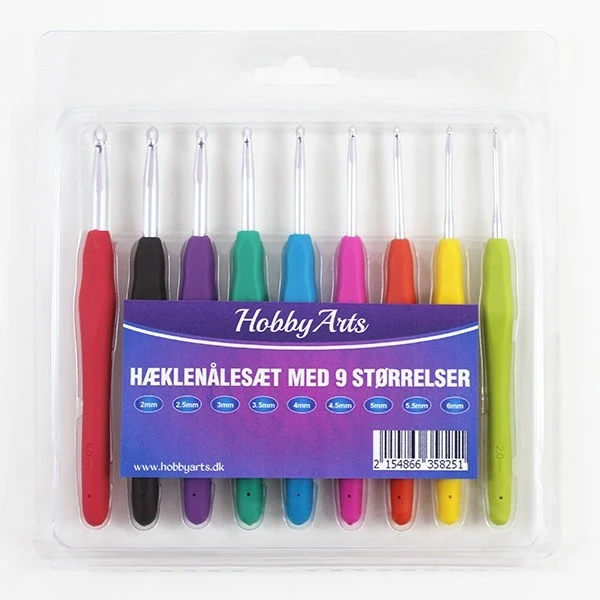 HobbyArts Hæklenålesæt 9 str.