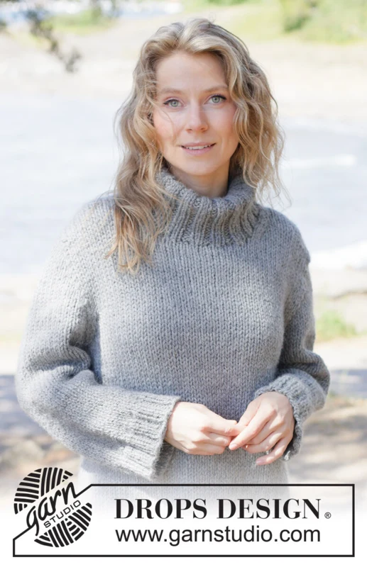 263-36 Slate Ridge Sweater by DROPS Design