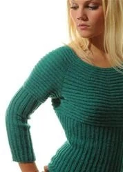 2094BC BLUSE MED BÆRESTYKKE OG RIB