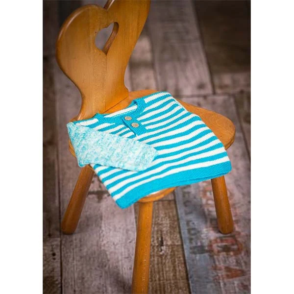 133-8 Babybluse med striber