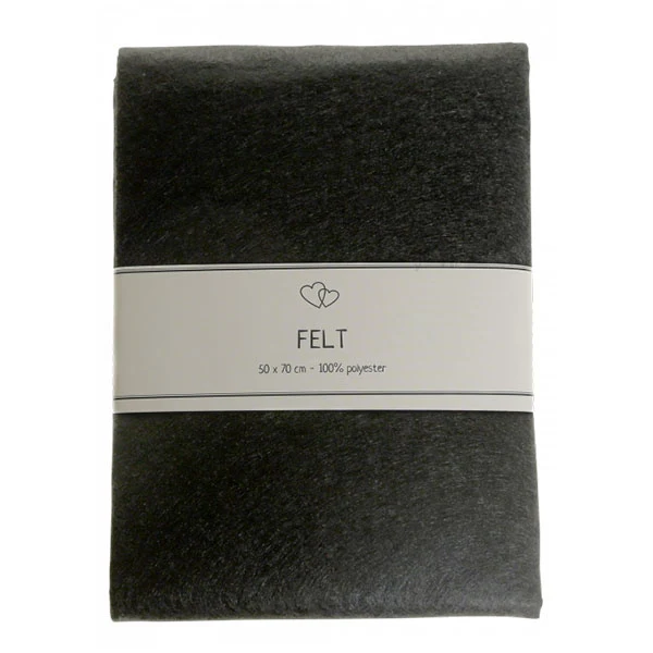 Go Handmade filt 50 gange 70 cm sort