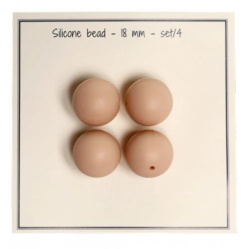 Go Handmade Silikone Perler 18 mm vanilje uni color