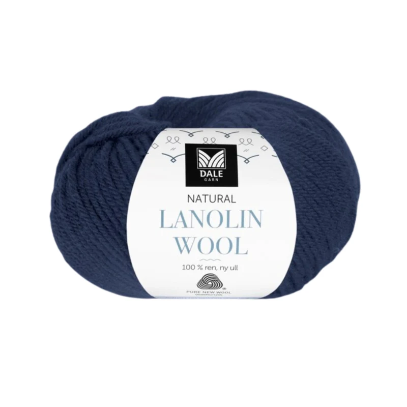 Dale Lanolin Wool 1437 Mørk indigoblå