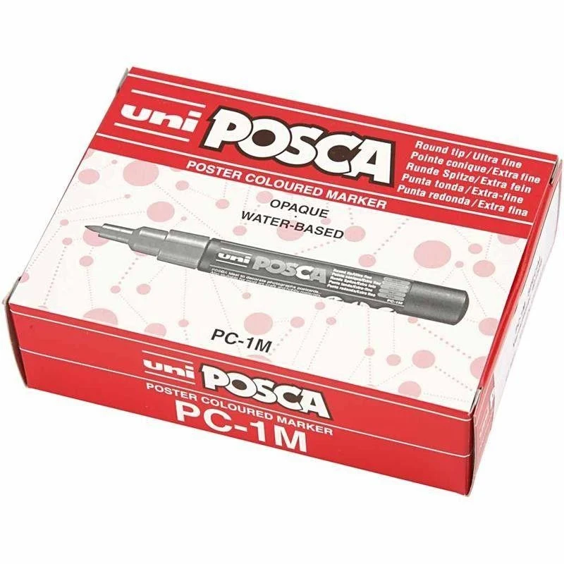 Uni Posca Tusch Extra Fine 0,7 mm, 12 stk